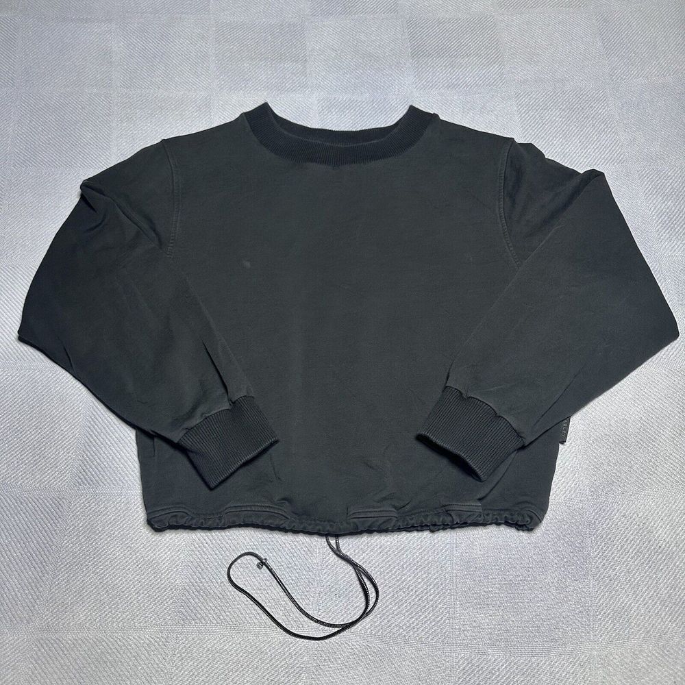 Varley Weston Slit Back Sweatshirt Black Back Drawstring Hem Women's Size XS